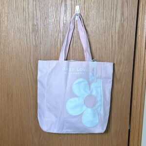 NWT Marc Jacobs Daisy Love pastel pink denim tote